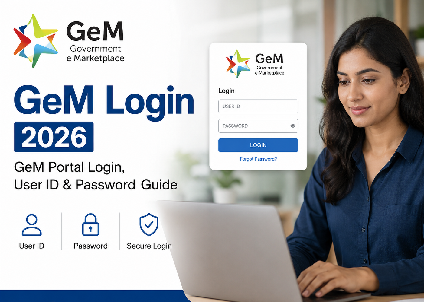 GeM Login 2026 | GeM Portal Login, User ID | Password Guide
